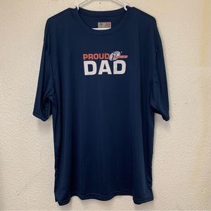 Proud Dad T Shirt XL, Navy Blue, Short Sleeve, i9Sports, A4, Lightweight
